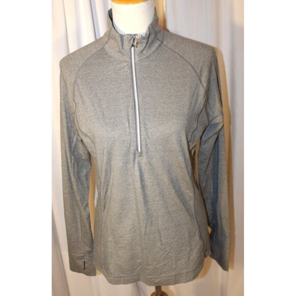 NEW PUMA Women's LARGE Rotation 1/4 Zip Pullover Heather Gray - Picture 2 of 5